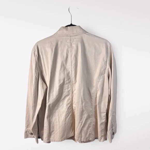 LRL Women’s Ralph Lauren Jeans Co 14W Khaki Military Jacket Tan Button Down - Picture 3 of 3